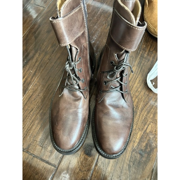 Lucchese Bl2006 Lucan Redwood Smooth Calf Lace Up Mens Boots Mid Calf Brown Sz 8